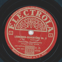 Karl Bhm - Leonoren-Ouvertre Nr. 3, Teil I bis Schlu (2 Records)