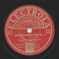 Karl Bhm - Leonoren-Ouvertre Nr. 3, Teil I bis Schlu (2 Records)