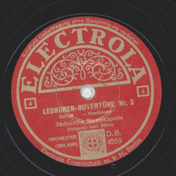 Karl Bhm - Leonoren-Ouvertre Nr. 3, Teil I bis Schlu (2 Records)