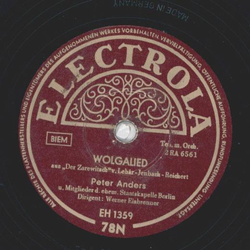 Peter Anders - Wolgalied (aus Der Zarewitsch) / Zwei...