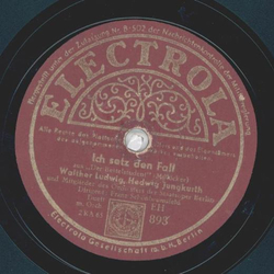 Walter Ludwig, Hedwig Jungkurth - Schenkt man sich Rosen in Tirol / Ich setz den Fall