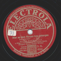 Helge Roswaenge - Hier an dem Herzen treu geborgen / Dass...