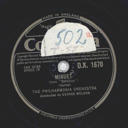 George Weldon - Minuet / Minuet