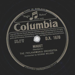 George Weldon - Minuet / Minuet