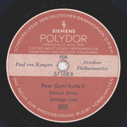 Dresdner Philharmoniker - Peer Gynt-Suite II, Peer Gynts Heimkehr / Solvejgs Lied