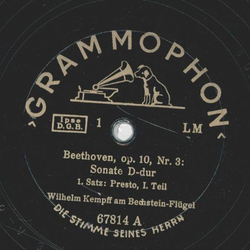 Wilhelm Kempff - Beethoven: op. 10 Nr. 3 Sonate D-Dur, 1....
