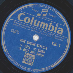 Geruschplatte (Noises) - Clock Chimes and Bells 1) Quarter Hour 2) Half Hour 3) Three-Quarter Hour 4) 12 oclock / Fire Engine Effects 1) Bell 2) Siren 3) Bell and Siren