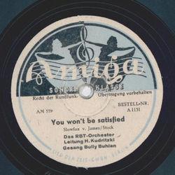 Das RBT-Orchester: H. Kudrritzki - You wont be satisfied...