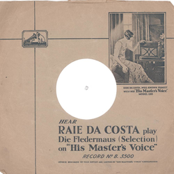 Original HMV Cover fr 25er Schellackplatten A43 B