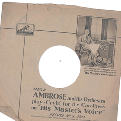 Original HMV Cover fr 25er Schellackplatten A50 B