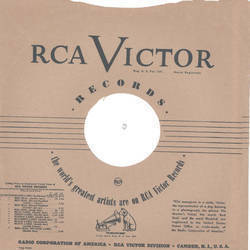 Original Victor/RCA  Cover fr 25er Schellackplatten A17 C