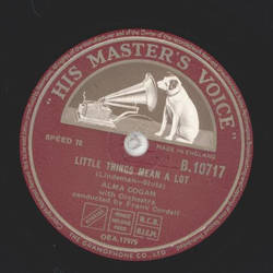Alma Cogan - Canoodlin Rag / Little Things Mean A Lot