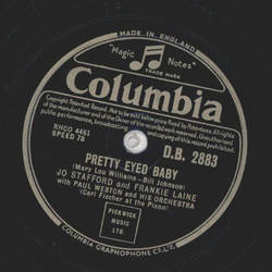 Jo Stafford and Frankie Laine - Pretty Eyed Baby / That`s...