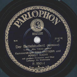Tino Pattiera und Margit Suchy - Der Bettelstudent: Wie Trnen perlen / Nur das eine bitt ich dich 