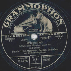 Felicie Hüni-Mihacsek - Wiegenlied / Frühlingslied