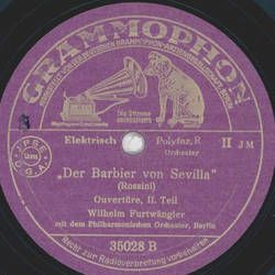 Wilhelm Furtwngler - Der Barbier von Sevilla, Ouvertre, Teil I und II 