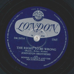 Johnston Brothers - The Right to be wrong / Chee Chee-oo...