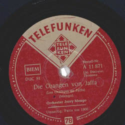 Robert Valentino / Orchester Jerry Mengor - Paris um 1900 / Die Orangen von Jaffa