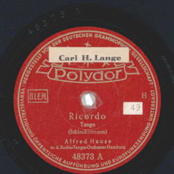 Alfred Hause - Ricordo / Carmelita
