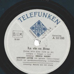 Tanzorchester Adalbert Lutter - La vie en Rose / Nachts...