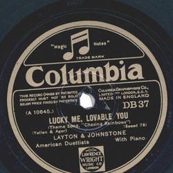 Layton, Johnstone - Happy Day Are Here Again / Lucky Me, Lovable You