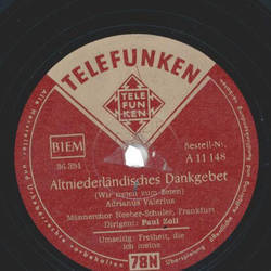 Mnnerchor Neeber-Schuler - Freiheit, die ich meine / Altniederlndisches Dankgebet