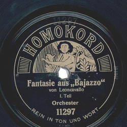 Orchester -Fantasie aus Bajazzo, Teil I und II