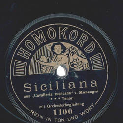 Tenor mit Orchesterbegleitung - Lache Bajazzo / Siciliana