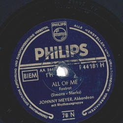 Johnny Meyer - All Of Me / Nola