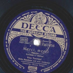 Vico Torriani mit dem Hansen-Quartett / Vico Torriani - Blauer Tango / Merci, merci