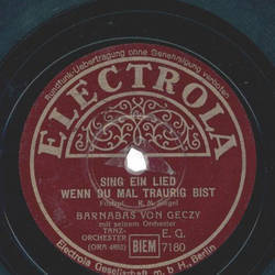 Barnabas von Geczy mit seinem Orch. - Sing ein Lied, wenn...