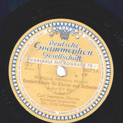 Carl Seemann, Klavier - W. A. Mozart Konzert-Rondo fr...