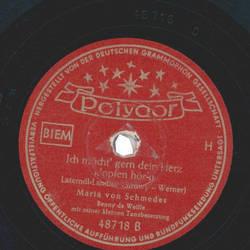 Maria von Schmedes - Es knnte ja alles so schn sein / Ich mcht gern dein Herzklopfen hrn
