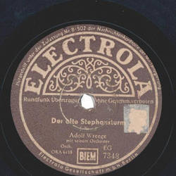 Adolf Wreege - Der alte Stephansturm / ich weiß auf der...