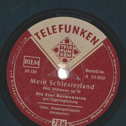 Die vier Harmonisten - Riesengebirglers Heimatlied / Mein Schlesierland