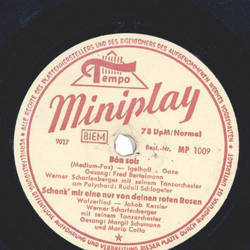 Werner Scharfenberger Tanzorchester - a) Bon soir b)...