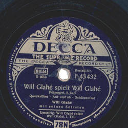 Will Glah mit seinen Solisten - Will Glah spielt Will Glah