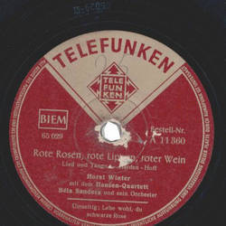 Horst Winter mit dem Hansen-Quartett; Bla Sanders und...