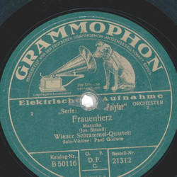 Wiener Schrammel-Quartett, Violine Paul Godwin - Kornblumen / Frauenherzen