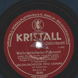 Erwin Hartung und Kinderchor, Salon-Orchester Fritz Domina -  Weihnachtslieder-Potpourri / Eine Muh, eine Mh
