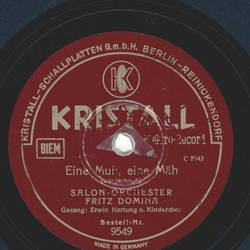 Erwin Hartung und Kinderchor, Salon-Orchester Fritz Domina -  Weihnachtslieder-Potpourri / Eine Muh, eine Mh