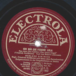 Marlene Dietrich - Ich bin die fesche Lola / Kinder, heut Abend such ich mir was aus