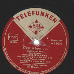 RIAS-Tanzorchester - Cest si bon... / Wie hoch ist der...