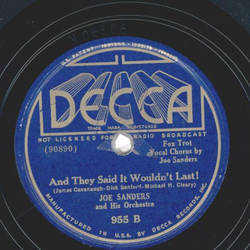 Joe Sanders - There Goes My Attraction / And They Said It Wouldnt Last!