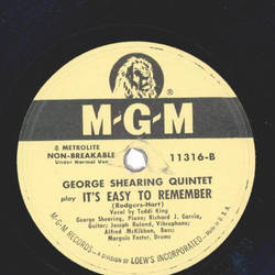 George Shearing Quintett - Love / Its Easy To Remember