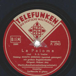 Rosita Serrano (spanisch gesungen) - La Paloma /...