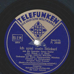 Gustav Waldau - Ich spiel mein Stckerl / Hobellied