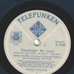 Billy Toffel - Goodnight My Love / Us Or A Bus