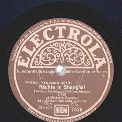 Werner Neumann spielt: Nchte in Shanghai Teil I und II