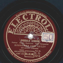 Barnabas von Geczy - Piccolo Signor / Serenata Esotica